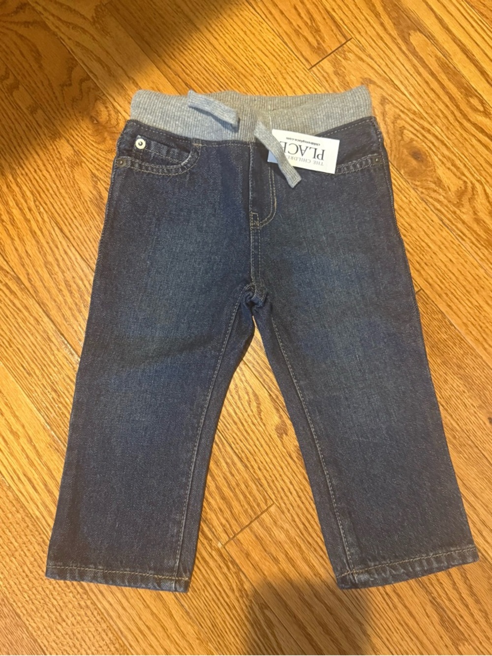 The Children's Place Toddler Boys Dark Blue Denim Pull-On Jean Pants